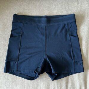 New! Wilson Carry All Tennis Short - Navy, Size M